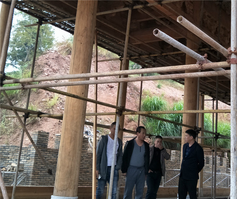 福建易顺建筑工程有限公司到政和朱子书院施工现场指导工作